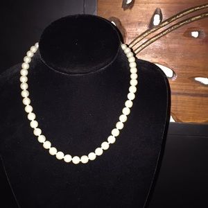 Faux pearl necklace